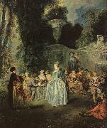 Jean-Antoine Watteau Fetes Venitiennes oil painting reproduction